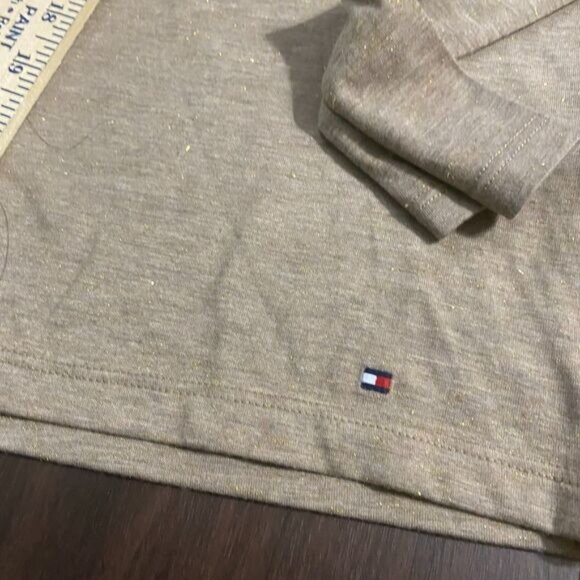 Tommy Hilfiger Women's Shiny Long Sleeve Lurex Twist Front Knit Top Size L New - Picture 11 of 15